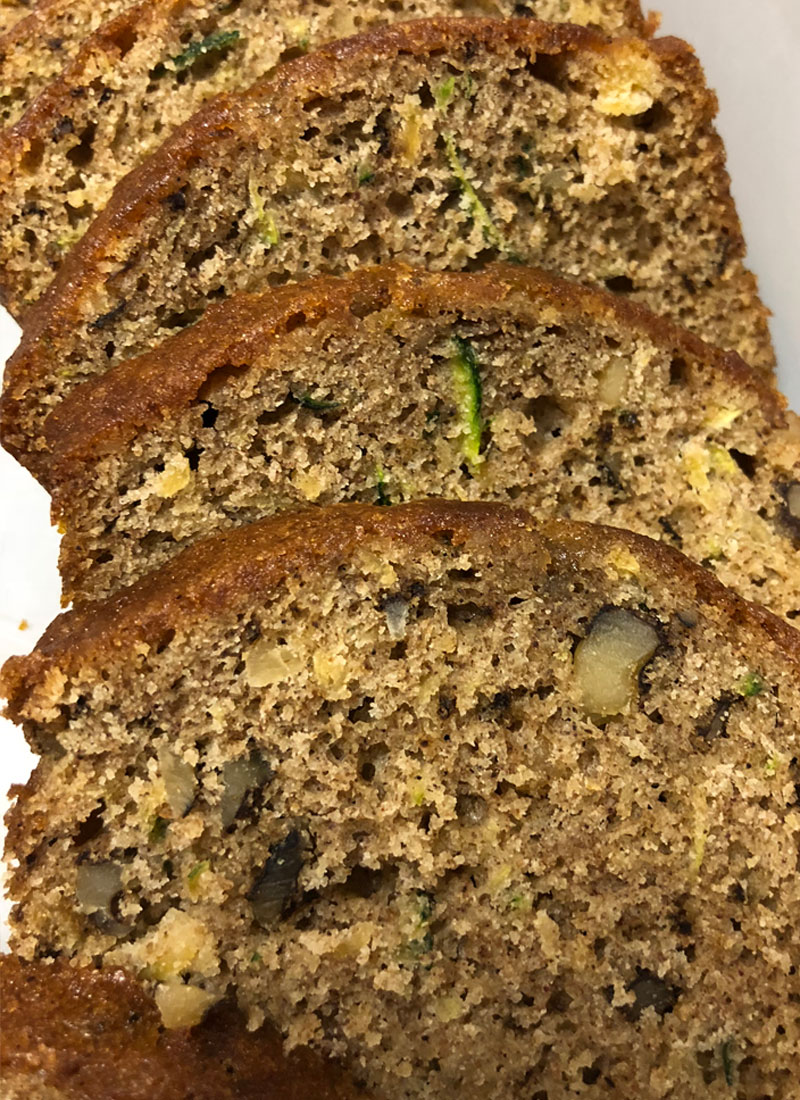 Pineapple Zucchini Bread on a plate